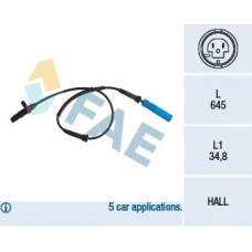 Sensor, revoluciones de la rueda - FAE-78260