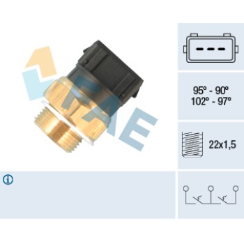 Termocontacto doble ventilador o 2 velocidades