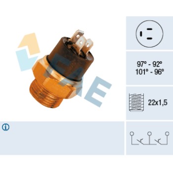 Termocontacto doble ventilador o 2 velocidades