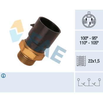 Termocontacto doble ventilador o 2 velocidades