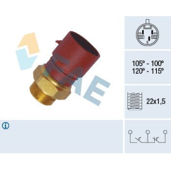 Termocontacto doble ventilador o 2 velocidades