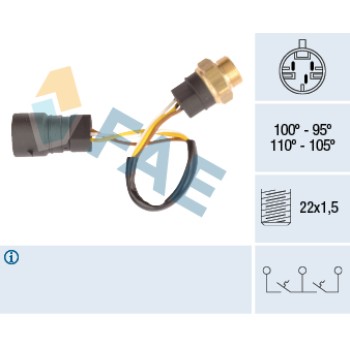 Termocontacto doble ventilador o 2 velocidades