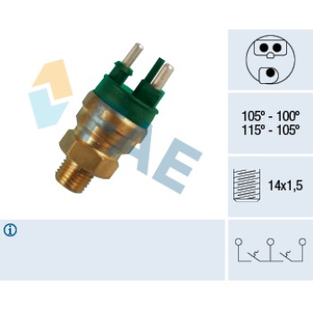 Termocontacto doble ventilador o 2 velocidades