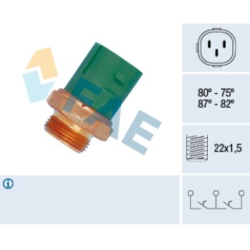 Termocontacto doble ventilador o 2 velocidades