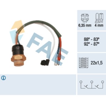 Termocontacto doble ventilador o 2 velocidades