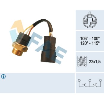 Termocontacto doble ventilador o 2 velocidades