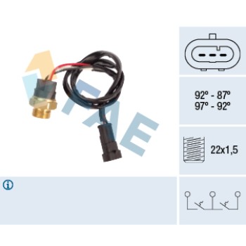 Termocontacto doble ventilador o 2 velocidades