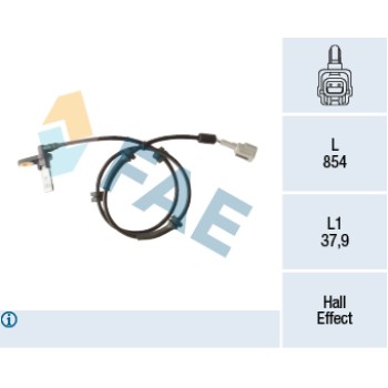 Sensor, revoluciones de la rueda - FAE 78316