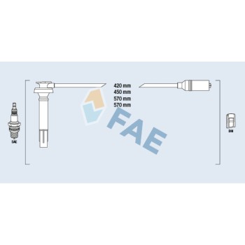 Cable de bujía antiparasitario