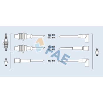 Cable de bujía antiparasitario