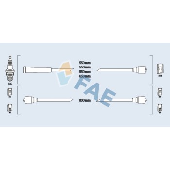 Cable de bujía antiparasitario