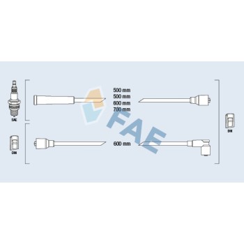 Cable de bujía antiparasitario