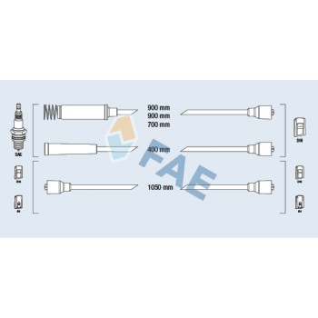 Cable de bujía antiparasitario