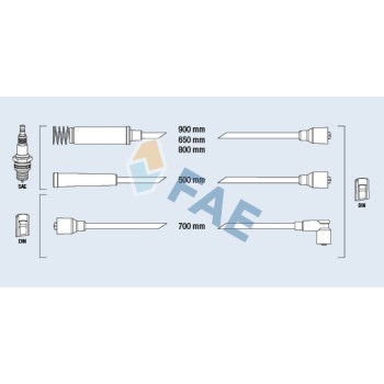 Cable de bujía antiparasitario