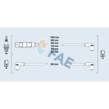 Cable de bujía antiparasitario