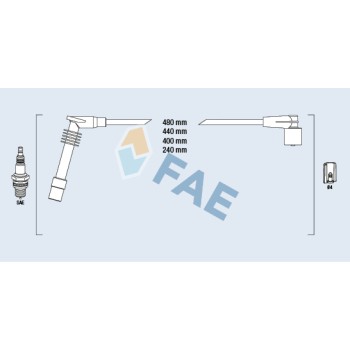 Cable de bujía antiparasitario