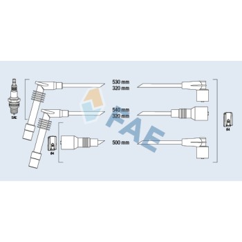 Cable de bujía antiparasitario