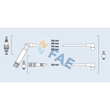 Cable de bujía antiparasitario