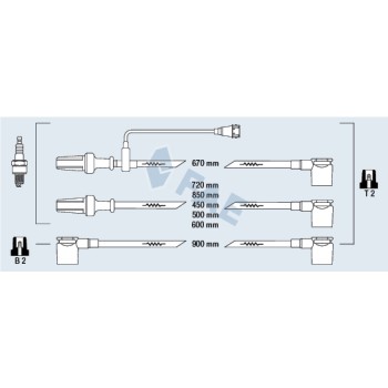 Cable de bujía antiparasitario