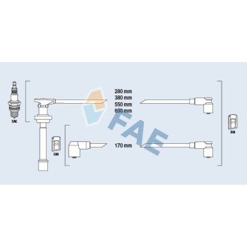 Cable de bujía antiparasitario