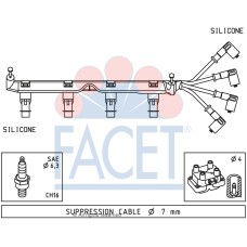 Juego de cables de encendido - FACET-47049 Juego de cables de encendido - FACET-47049