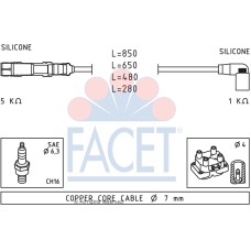 Juego de cables de encendido - FACET-47223 Juego de cables de encendido - FACET-47223
