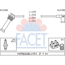 Juego de cables de encendido - FACET-47242