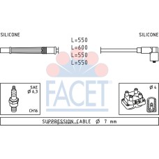 Juego de cables de encendido - FACET-47246