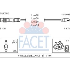 Juego de cables de encendido - FACET-47248