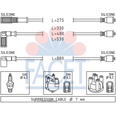 Juego de cables de encendido -FACET-48354