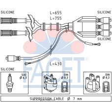 Juego de cables de encendido -FACET-48507