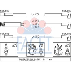 Juego de cables de encendido - FACET-48514