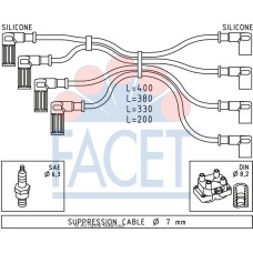 Juego de cables de encendido -FACET-48615