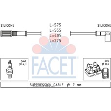 Juego de cables de encendido -FACET-48616