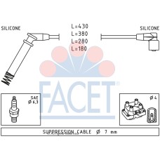 Juego de cables de encendido - FACET-48634