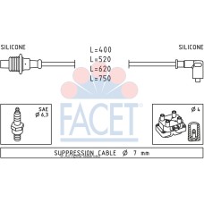 Juego de cables de encendido - FACET-48674 Juego de cables de encendido - FACET-48674