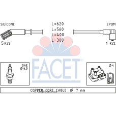 Juego de cables de encendido -FACET-48694