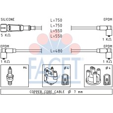 Juego de cables de encendido - FACET-48736