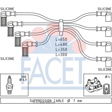 Juego de cables de encendido -FACET-48888