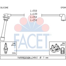 Juego de cables de encendido -FACET-49385