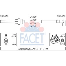 Juego de cables de encendido -FACET-49507