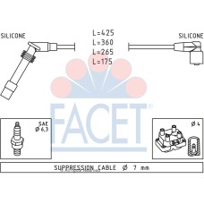 Juego de cables de encendido - FACET-49531