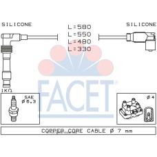 Juego de cables de encendido - FACET-49559