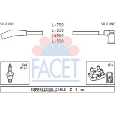 Juego de cables de encendido - FACET-49568 Juego de cables de encendido - FACET-49568