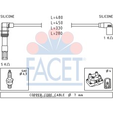 Juego de cables de encendido - FACET-49575