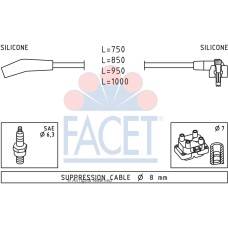 Juego de cables de encendido - FACET-49639 Juego de cables de encendido - FACET-49639