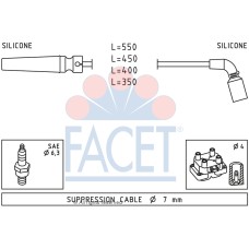 Juego de cables de encendido -FACET-49680