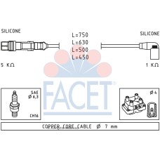 Juego de cables de encendido - FACET-49723 Juego de cables de encendido - FACET-49723