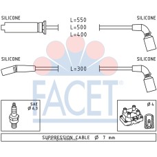 Juego de cables de encendido -FACET-49731