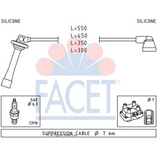 Juego de cables de encendido -FACET-49739